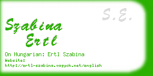 szabina ertl business card